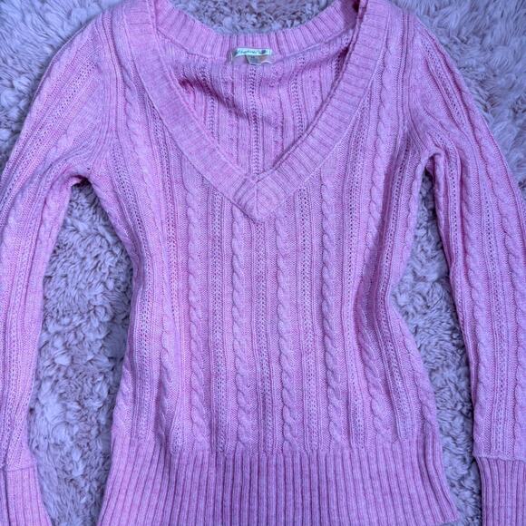 Y2k baby pink aeropostale vneck sweater - Picture 4 of 7